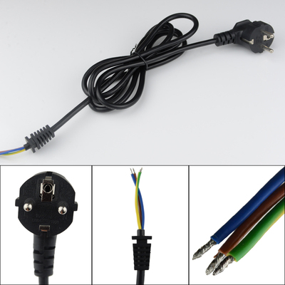 法国头/欧式三插+普通PVC电源线