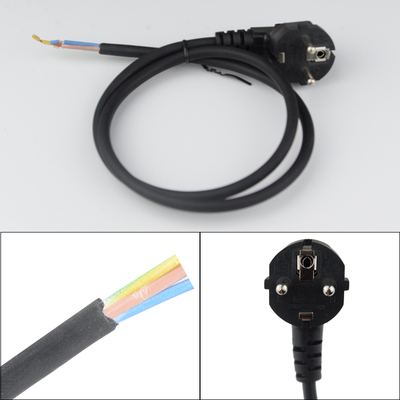 法国头/欧式三插+橡胶电源线